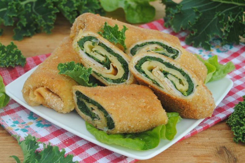 Kolorowe krokiety z jarmużem