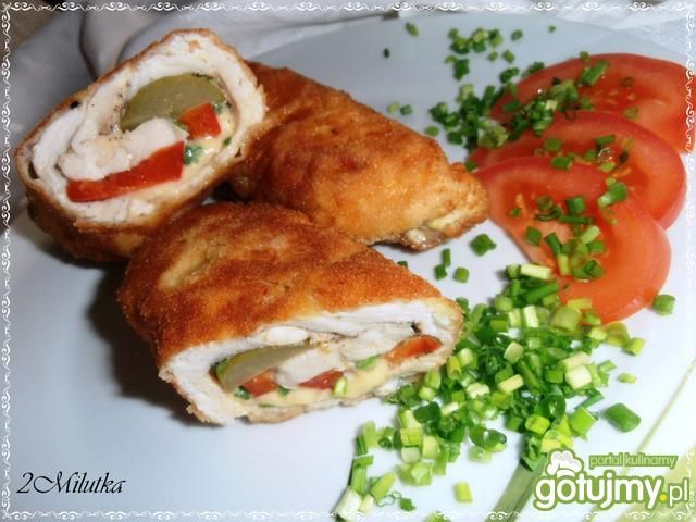 Kolorowe mięsne zawijańce