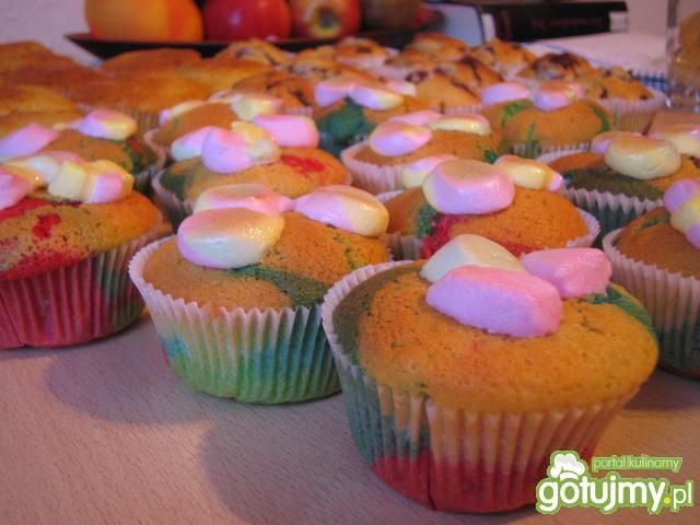 Kolorowe muffinki