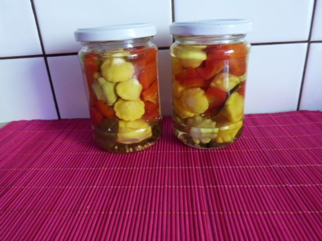 Kolorowe patisony z papryką Kolorowe patisony z papryką