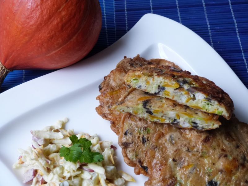 Kolorowe placki z dynią Kolorowe placki z dynią