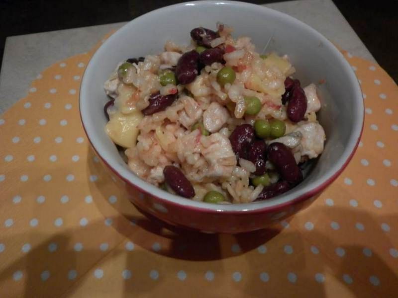 Kolorowe risotto na piersi z kurczaka  Kolorowe risotto na piersi z kurczaka