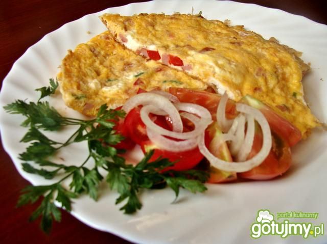 Kolorowy omlet na śniadanie