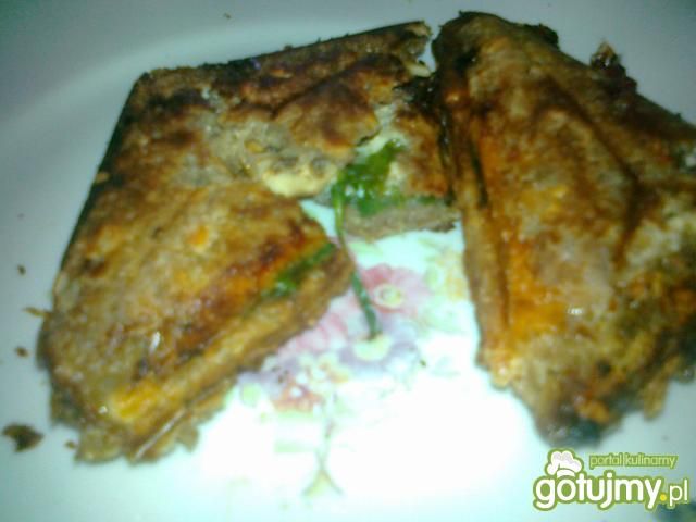 Kolorowy tost z pieczarką Kolorowy tost z pieczarką