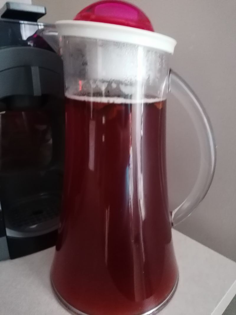 Kompot rabarbarowo - truskawkowy z melisą