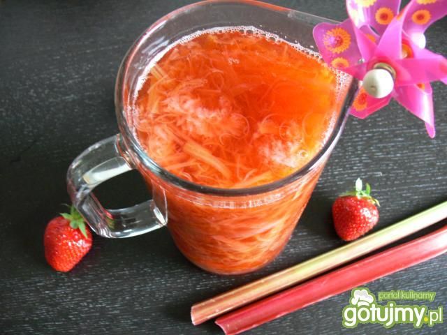 Kompot truskawkowo- rabarbarowy Kompot truskawkowo- rabarbarowy