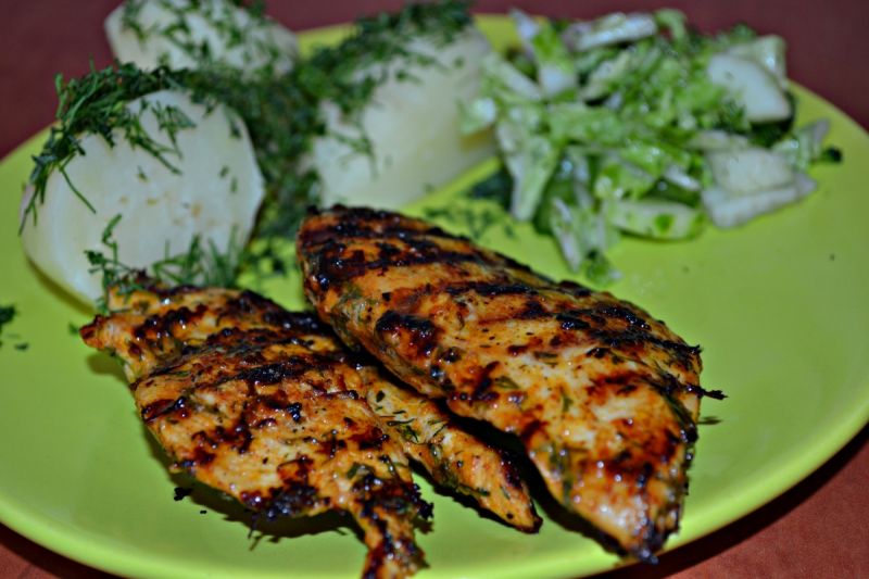 Koperkowa pierś grillowana