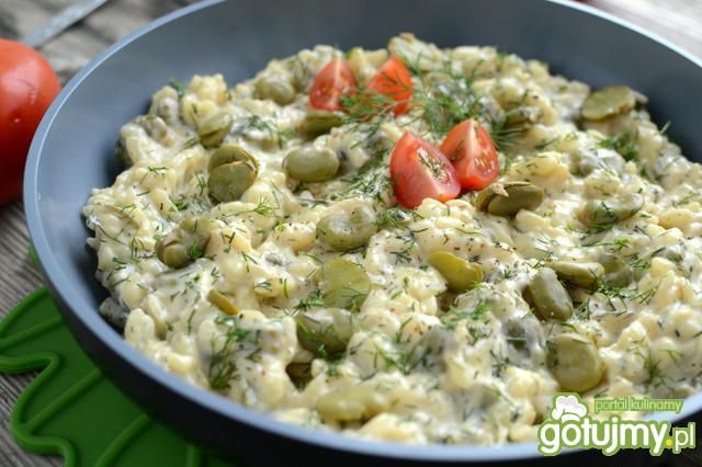 Koperkowe risotto z bobem Koperkowe risotto z bobem