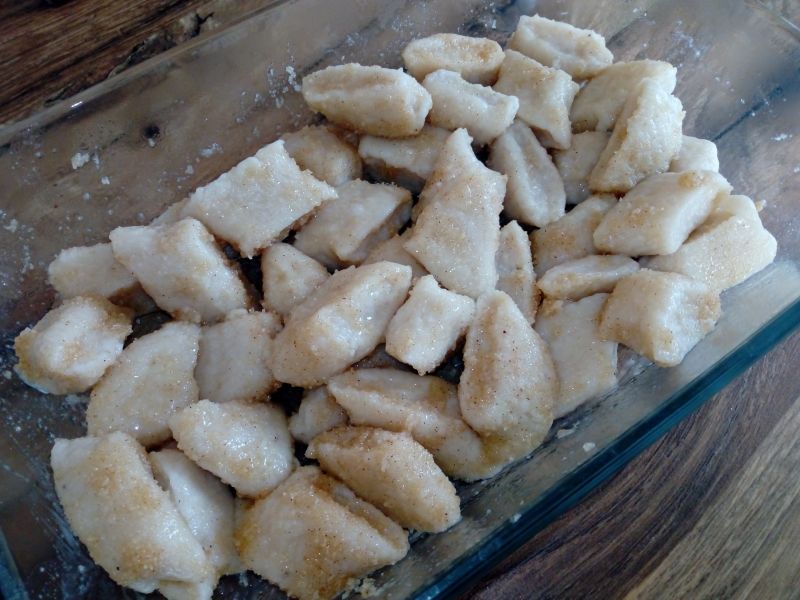 Kopytka serowo-bananowe