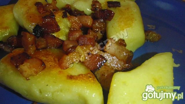 Kopytka smażone z boczusiem  Kopytka smażone z boczusiem