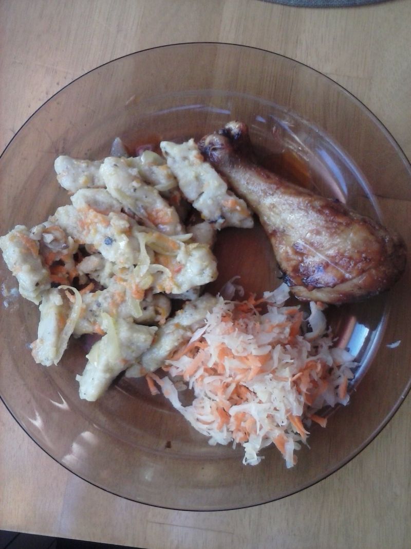 Kopytka z pieczarkami w środku