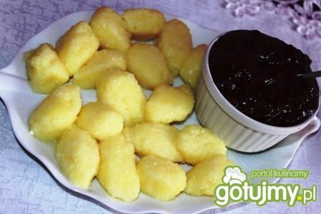 kopytka z serem i konfiturą