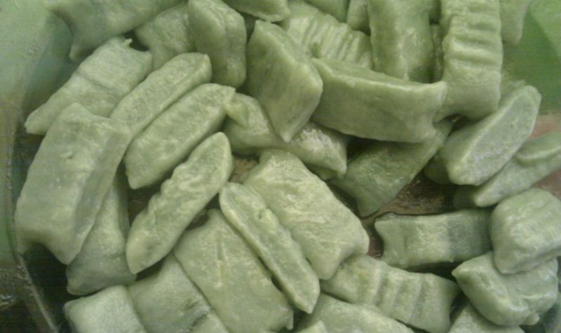 Kopytka ze spiruliną