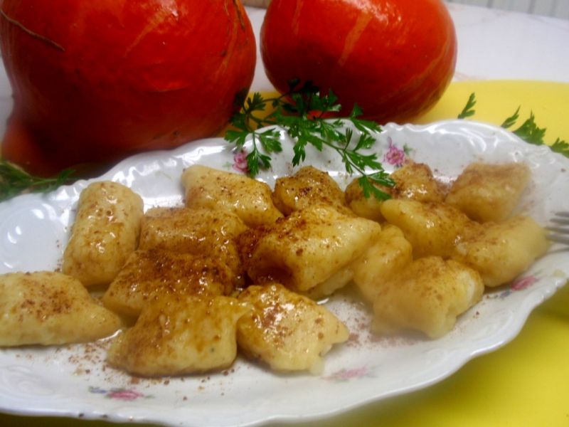 Kopytka ziemnaczano dyniowe