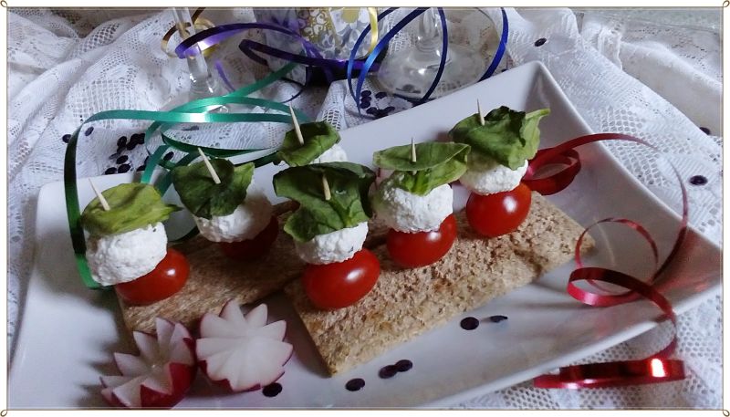 Koreczki caprese wersja fit 