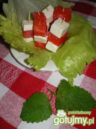 Koreczki z fety i arbuza Koreczki z fety i arbuza