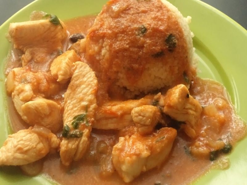 Korma z kaszą kuskus