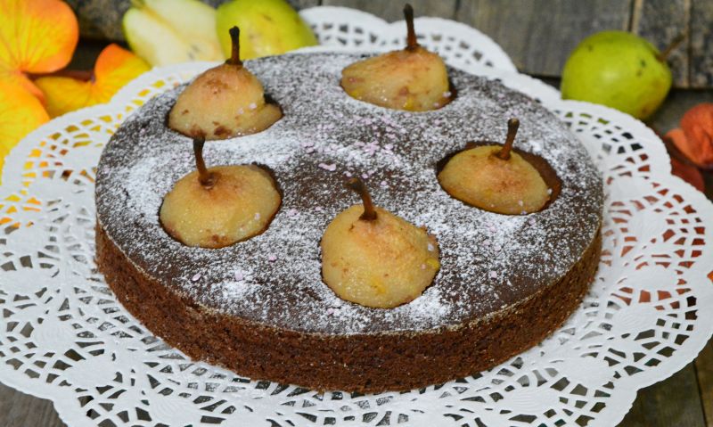 Korzenne ciasto z gruszkami Korzenne ciasto z gruszkami