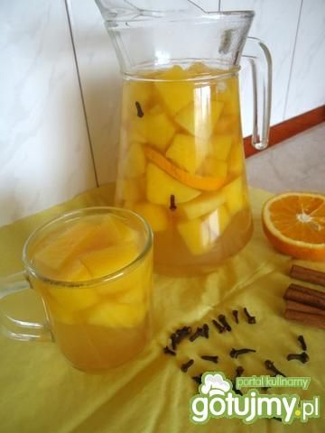 Korzenny kompot z dyni i pomarańczy