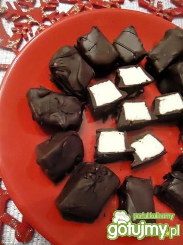Kostki mleczka ptasiego w czekoladzie Kostki mleczka ptasiego w czekoladzie