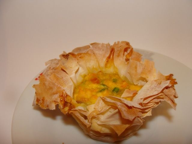 Koszyczki z łososiem