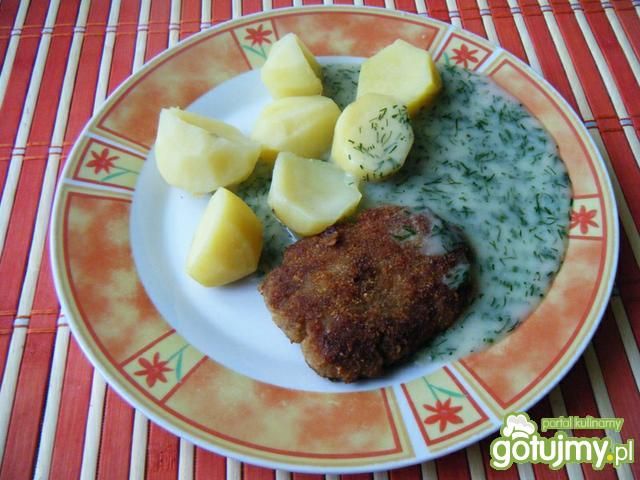 Kotleciki mielone z sosem koperkowym Kotleciki mielone z sosem koperkowym