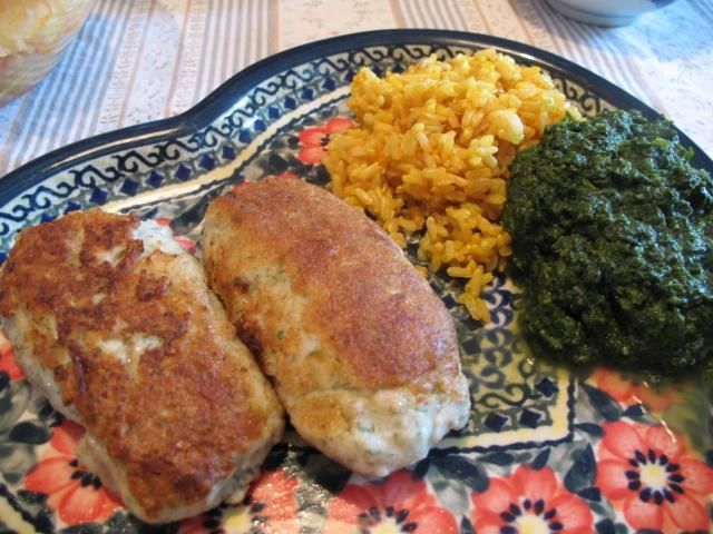 Kotleciki rybne na szpinaku