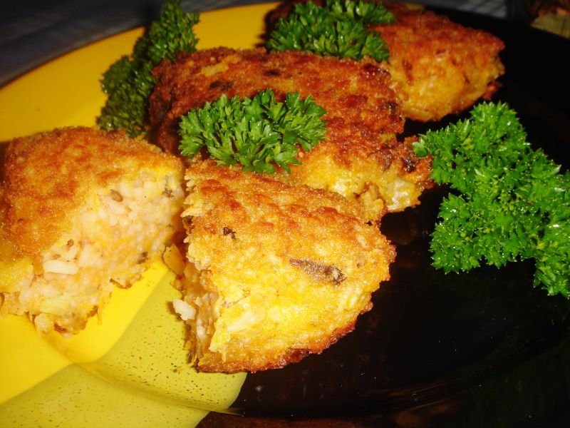 Kotleciki ryżowe z grzybami Kotleciki ryżowe z grzybami