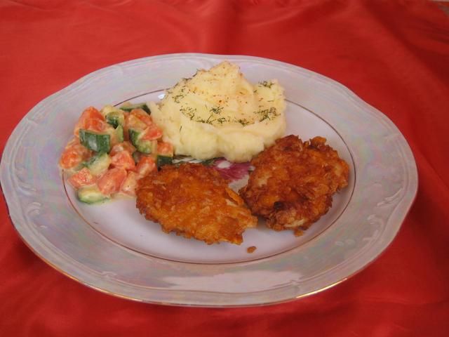 Kotleciki w platkach kukurydzianych