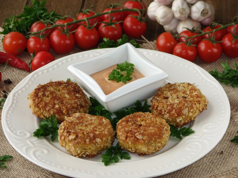 Kotleciki z soczewicy i kaszy jaglanej
