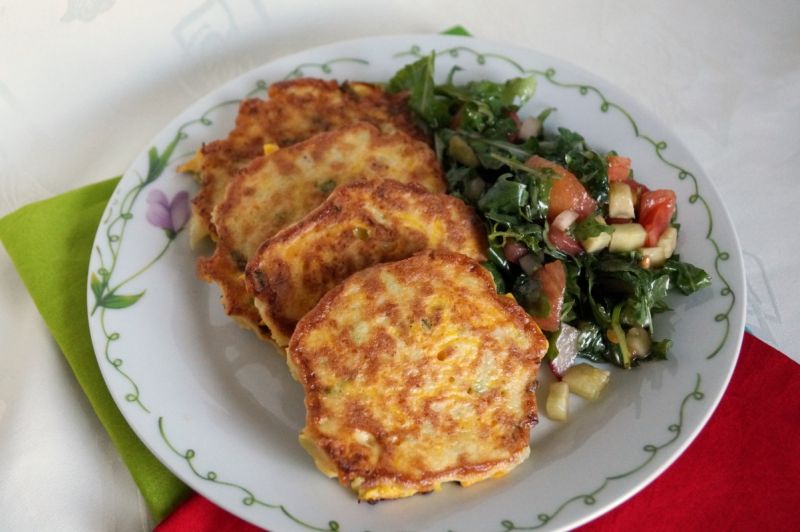 Kotleciki z zielonym kalafiorem i dynią