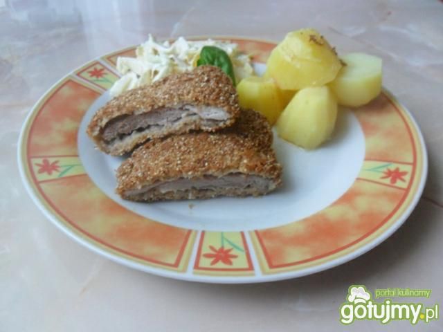 Kotlet schabowy w pszennych otrębach 