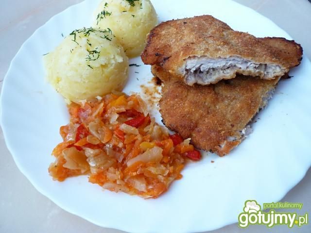  Kotlet schabowy z chrzanem
