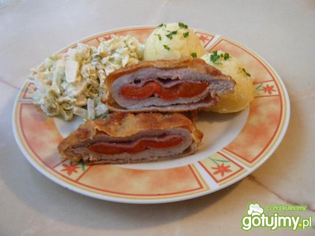 Kotlet schabowy z papryką