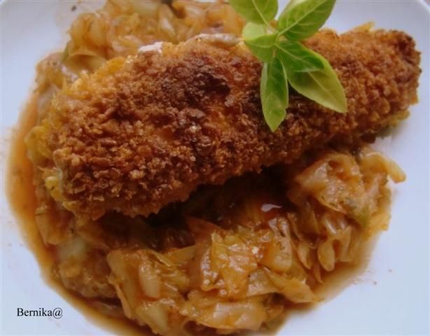 Kotlet z oscypkiem w płatkach Kotlet z oscypkiem w płatkach