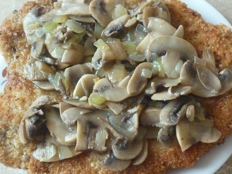 Kotlet z pieczarkami