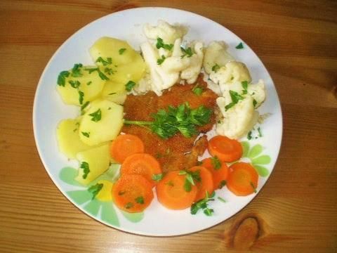 KOTLET z warzywami szybki obiad  KOTLET z warzywami szybki obiad