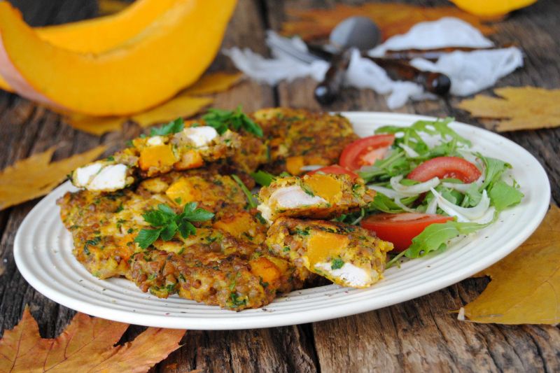 Kotlety gryczane z dynią i filetem