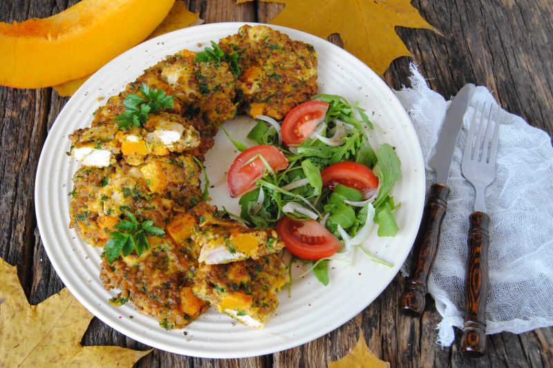 Kotlety gryczane z dynią i filetem