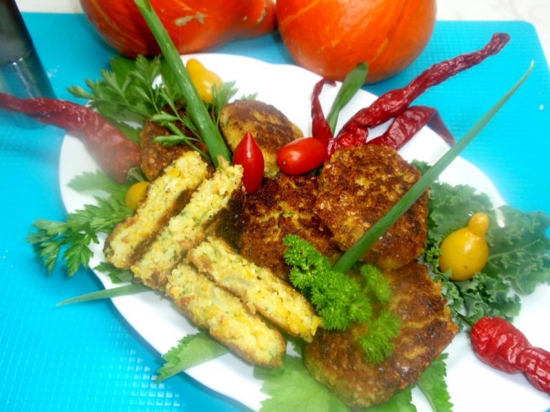 Kotlety jaglane z dynią