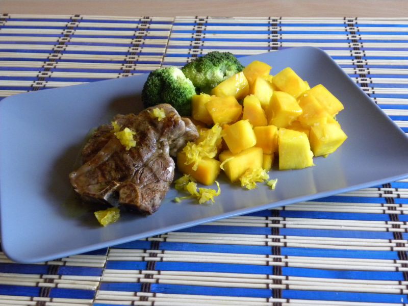 Kotlety jagnięce z miodową dynią