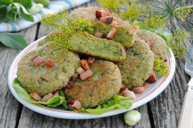 Kotlety z bobu -zielone  Kotlety z bobu -zielone