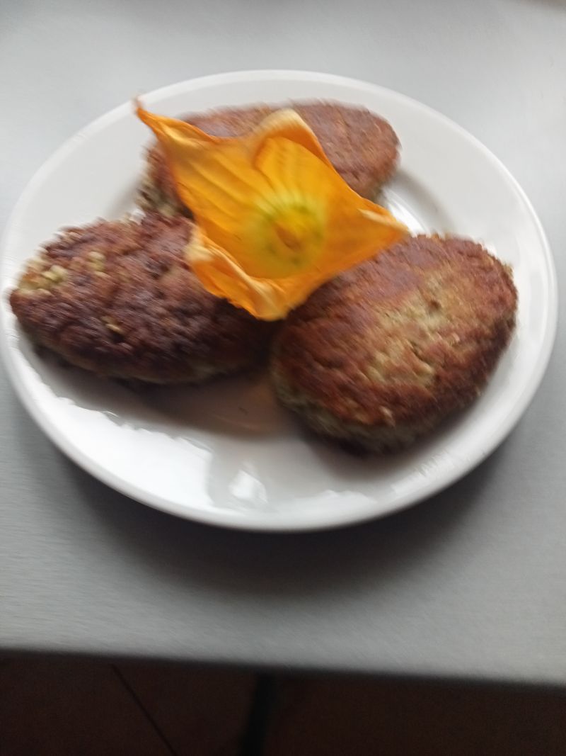 Kotlety z fasoli mung z patisonem