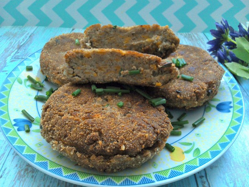 Kotlety z gotowanych ziemniaków z dynią