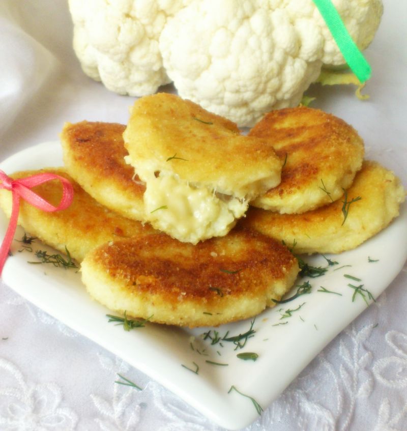 Kotlety z kalafiora z żółtym serem wg Di