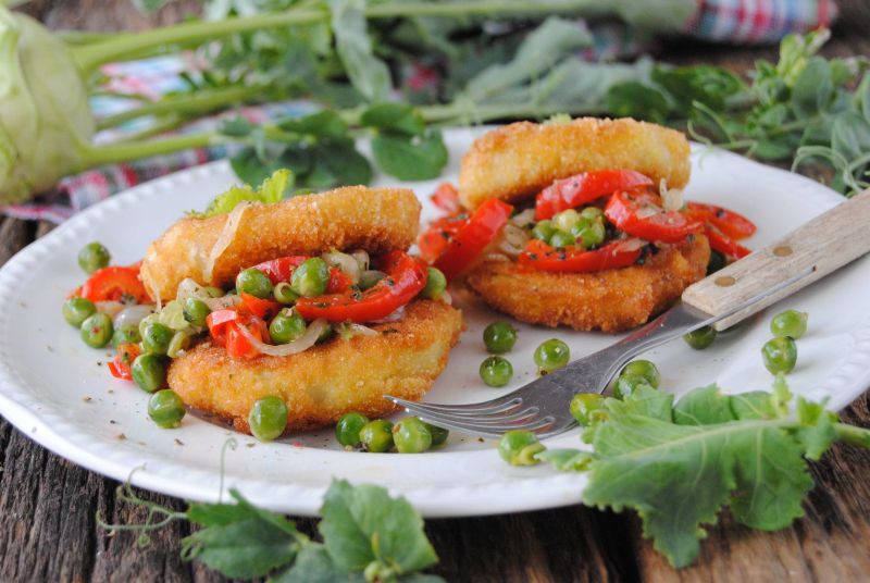 Kotlety z kalarepki z warzywami