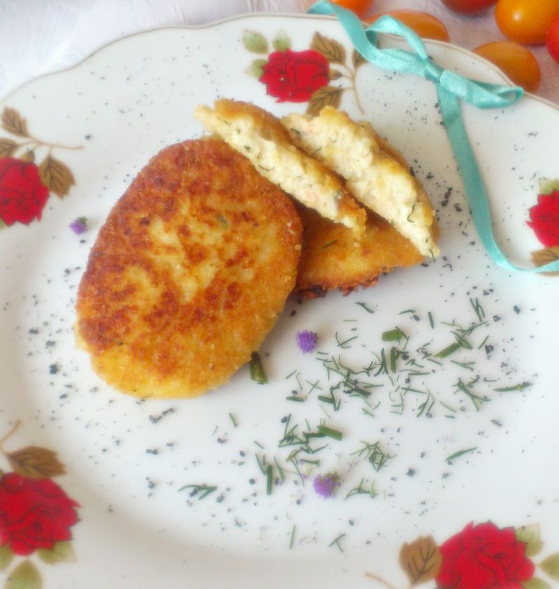 Kotlety z łososia i serka wiejskiego wg Di