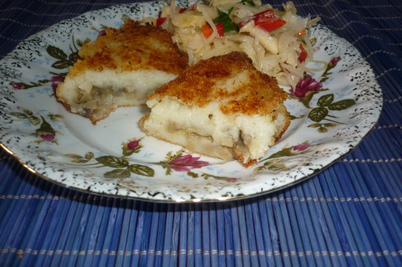 Kotlety ziemniaczane z pieczarkami