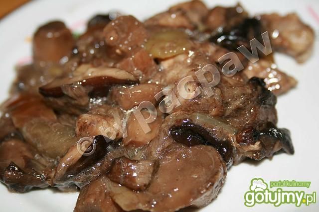 Koźlaki smażone z cebulką i boczkiem