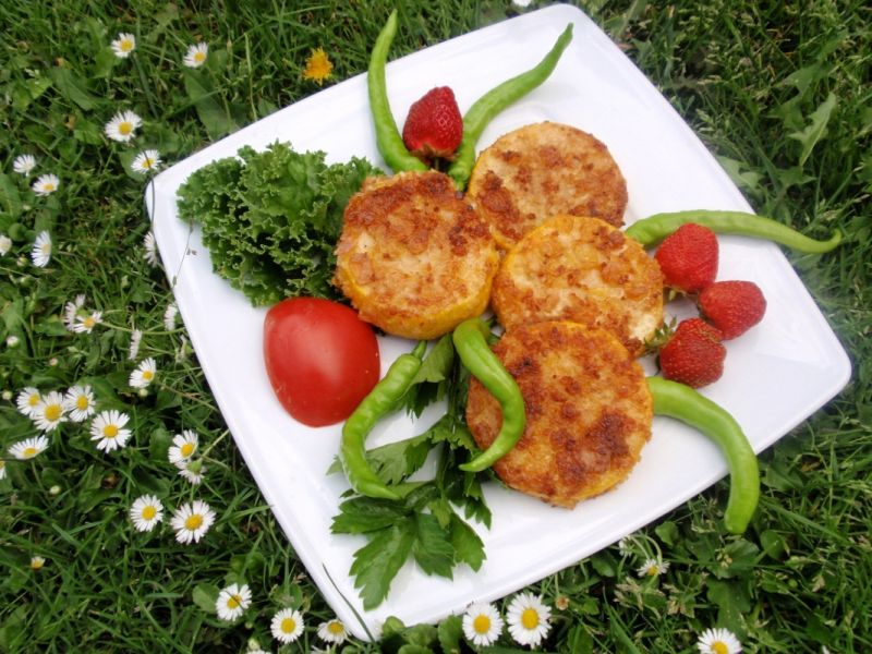 Krążki cukinii w kokosach  Krążki cukinii w kokosach